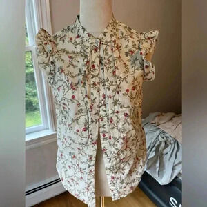 ZARA BASIC floral blouse